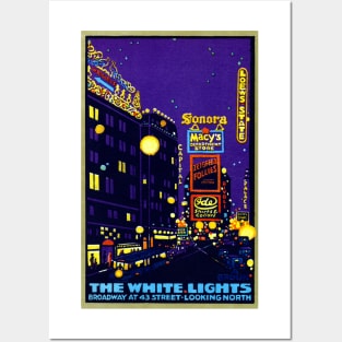 1925 New York City at Night Posters and Art